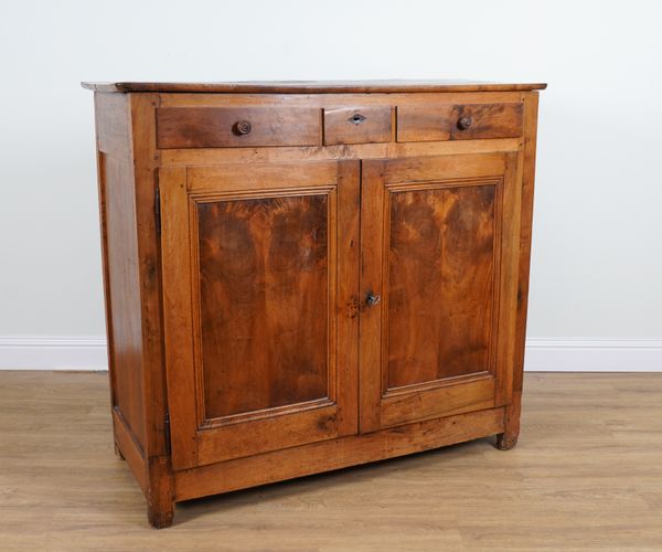 AN 18TH CENTURY AND LATER FRENCH FRUITWOOD SIDE CABINET