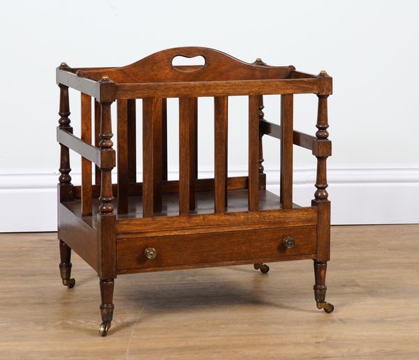 A REGENCY MAHOGANY TWIN DIVISION CANTERBURY