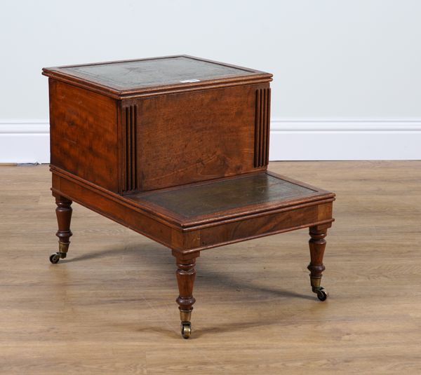 A 19TH CENTURY MAHOGANY BED STEP