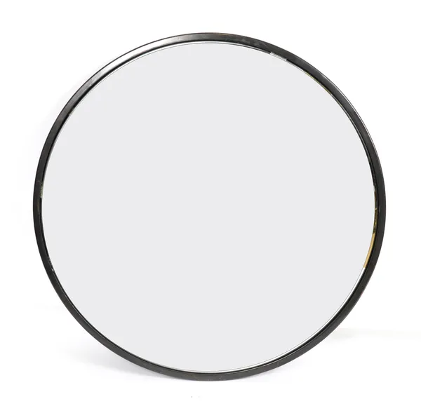 A NEAR PAIR OF CIRCULAR CONVEX WALL MIRRORS (2)