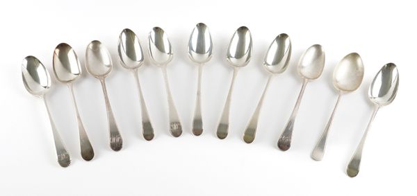 ELEVEN SILVER TABLESPOONS (11)