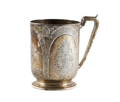 A VICTORIAN SILVER CHRISTENING MUG