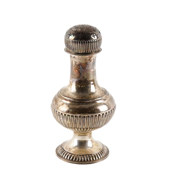 A VICTORIAN SILVER SUGAR CASTER