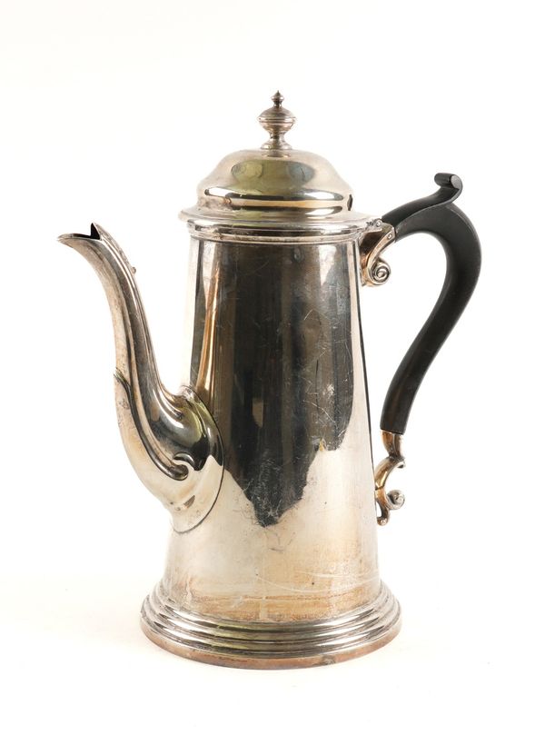 A SILVER COFFEE POT