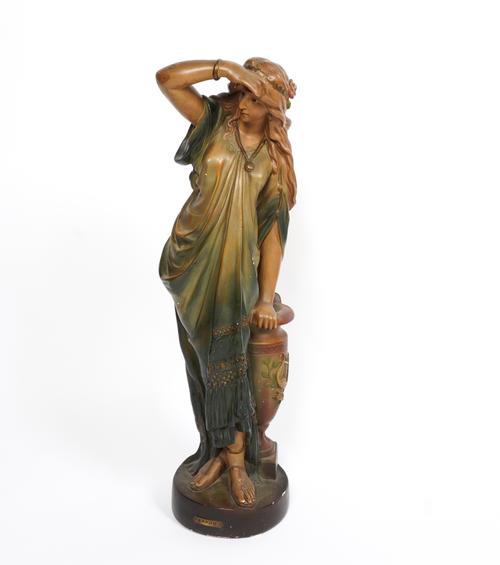 A FRENCH POLYCHROME PLASTER FIGURE OF SAPHO