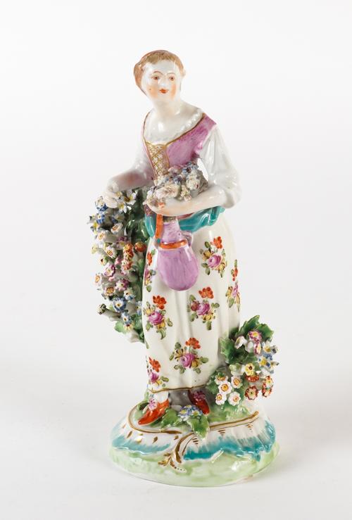 A DERBY PORCELAIN FIGURE OF THE HAYMAKER'S COMPANION