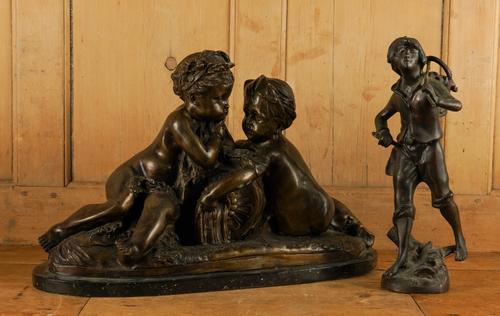 ERNEST RANCOULET (FRENCH, 1842-1915): A CAST BRONZE FIGURE OF A BOY (2)