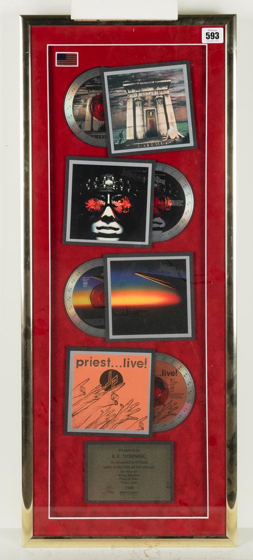 K.K DOWNING, JUDAS PRIEST: A US 'GOLD' AWARD FOR FOUR ALBUMS