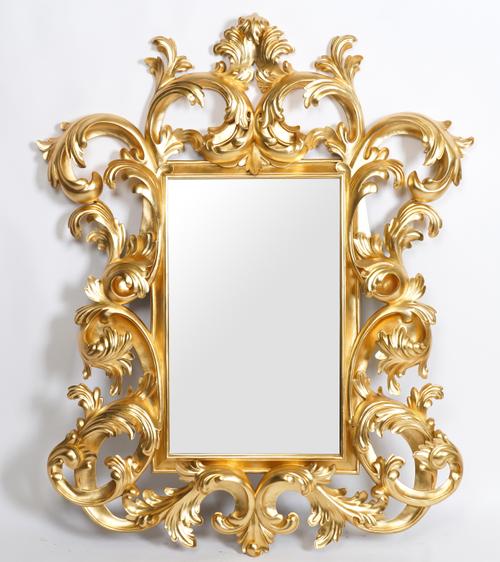 CHRISTOPHER GUY; A PAIR OF GOLD PAINTED RECTANGULAR WALL MIRRORS (2)