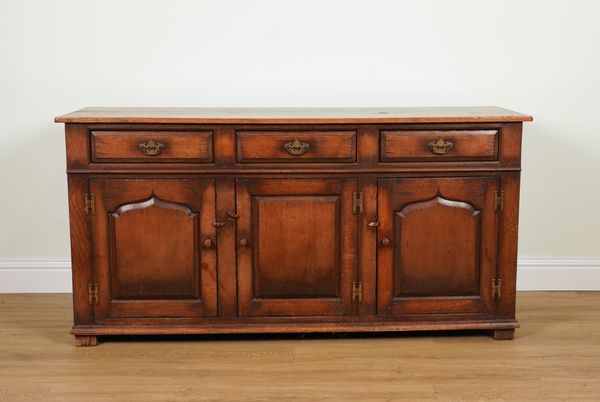 TITCHMARSH & GOODWIN; AN 18TH CENTURY STYLE OAK DRESSER BASE