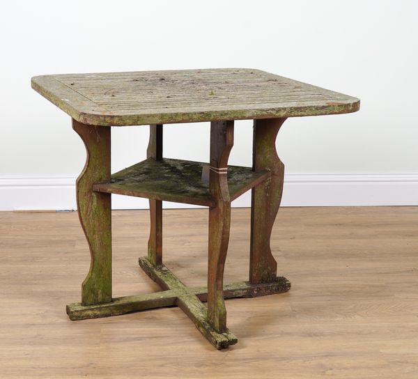 AN EARLY 20TH CENTURY HARDWOOD SHIP BREAKER TABLE