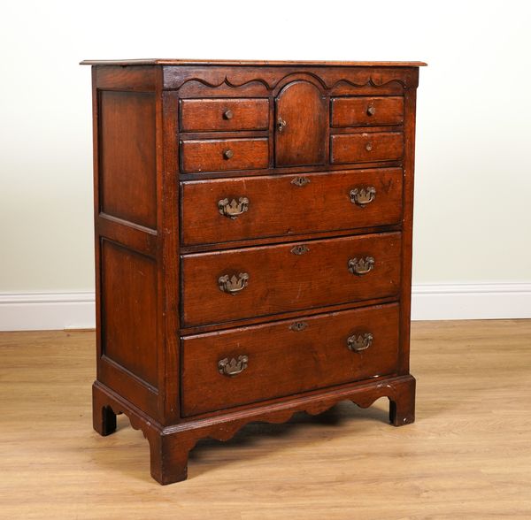 TITCHMARSH & GOODWIN; AN 18TH CENTURY STYLE OAK SIDE CHEST