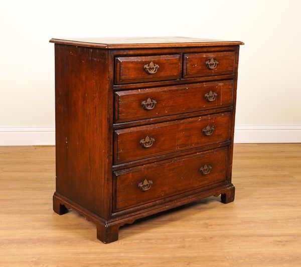 TITCHMARSH & GOODWIN; AN 18TH CENTURY STYLE OAK FIVE DRAWER CHEST