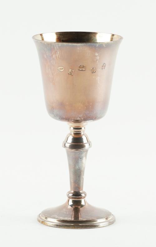 A SILVER GOBLET