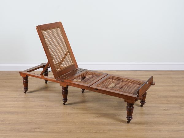 A CAMPAIGN TEAK FOLDING DAY BED (2)