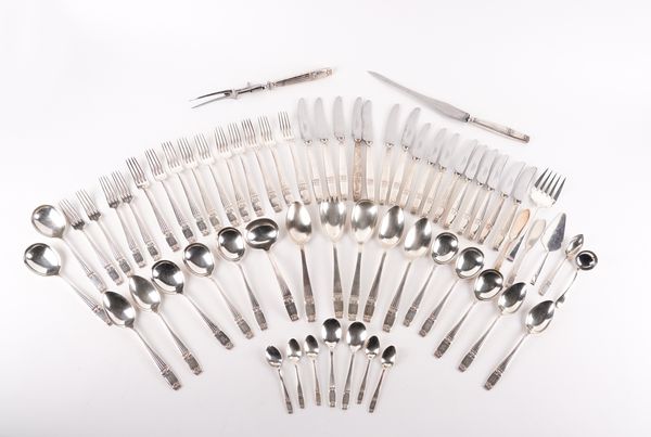 A SILVER PART CANTEEN OF TABLE FLATWARE