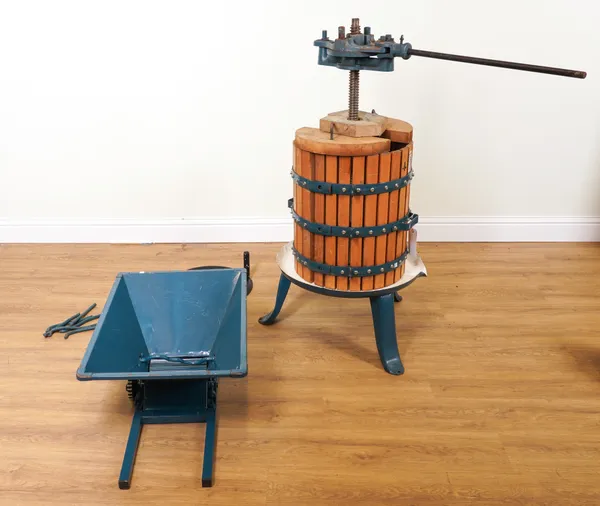 AN ITALIAN FRUIT/WINE PRESS AND CRUSHER (2)