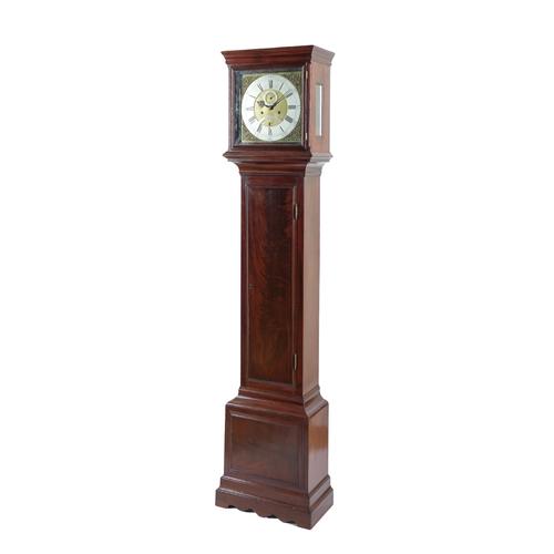 A GEORGE III MAHOGANY-CASED QUARTER-STRIKING LONGCASE CLOCK