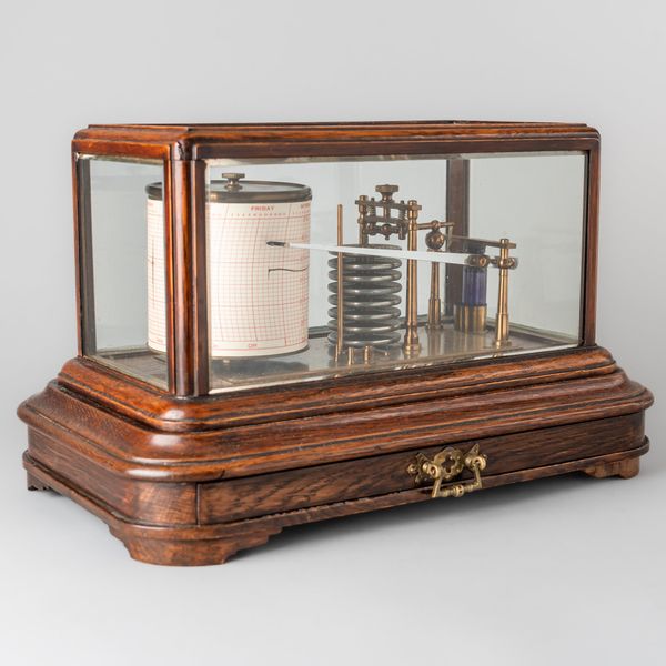 A LATE VICTORIAN OAK-CASED BAROGRAPH