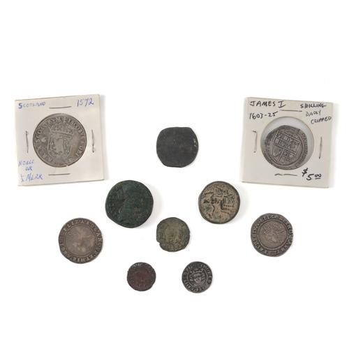 A GROUP OF HAMMERED AND ANCIENT COINS (10)