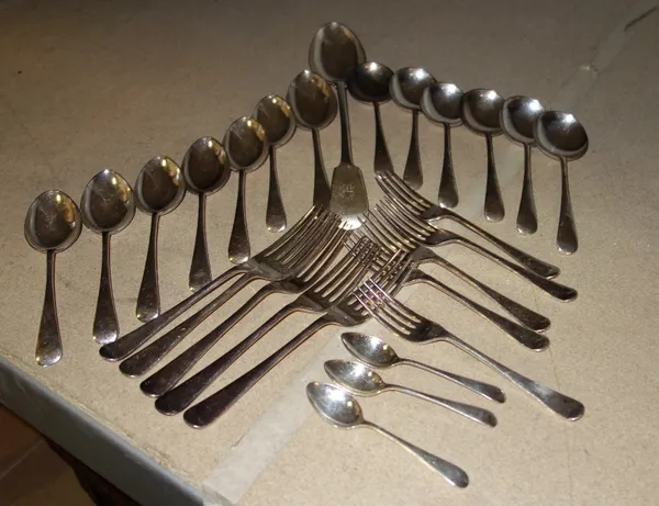 A quantity of electro-plated flatware. (qty)