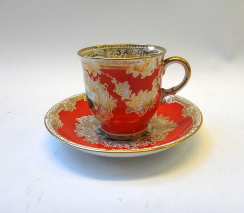 A group of nine English porcelain trios, 19th century, mostly Ridgway but also including examples by H & R Daniel, Hicks & Meigh and Brown-Westhead Mo