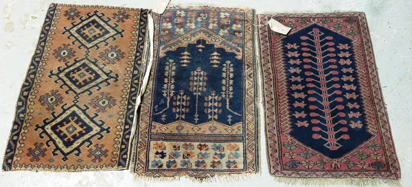 Three small rugs. (3)