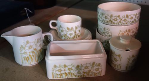 An extensive Hornsea Fleur pattern part dinner, coffee and tea set. (qty)
