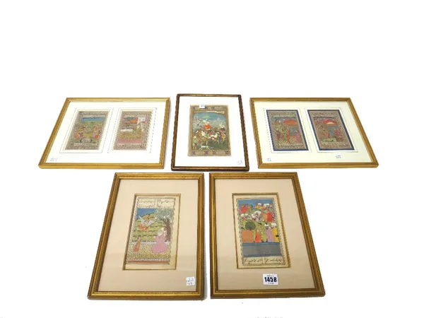 Six illustrations from two manuscripts of Yusuf and Zulaykha, Deccan and Kashmir, early 19th century, comprising; two folios from a Deccani manuscript