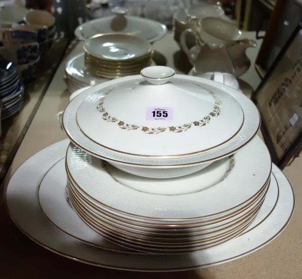 A Royal Doulton 'Fairfax' pattern part dinner and tea service. (qty)