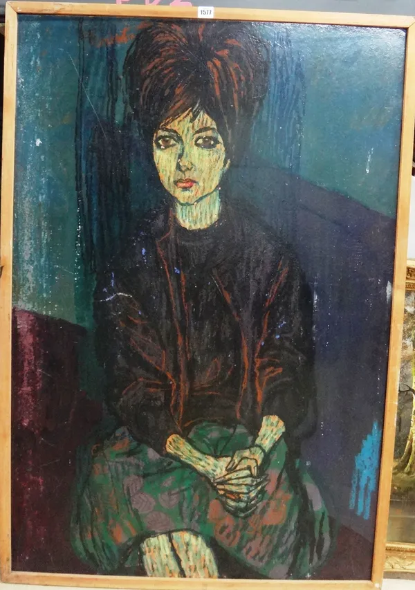 Muriel Pemberton (1909-1993), Portrait of a young woman, oil on board, signed, 121cm x 80.5cm. DDS