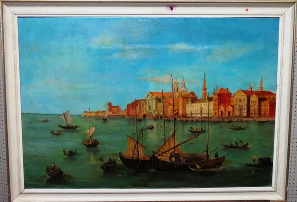 Leo van Buren (20th century), Dorsoduro, Venice, oil on canvas.