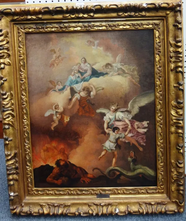 Austrian School (18th century), The Ascension of the Virgin, oil on canvas, 66cm x 52cm.  Illustrated