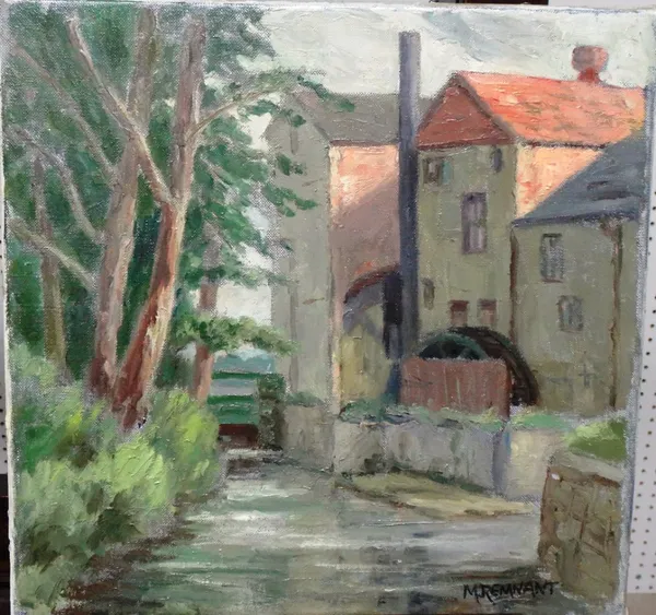 M. Remnant (20th century), Old Mill, Bridport, oil on canvas, signed, unframed.