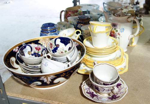 A quantity of ceramic part dinner and tea sets including Gladstone, Worcester and sundry. (qty)