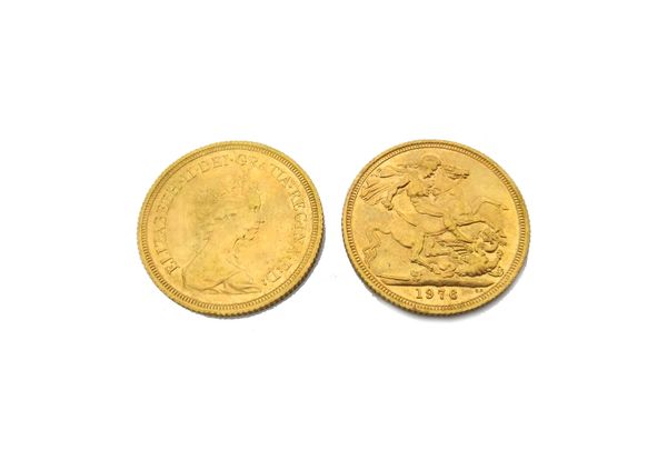 Two sovereigns, both 1976.