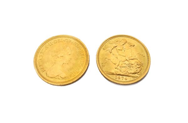 Two sovereigns, both 1974.