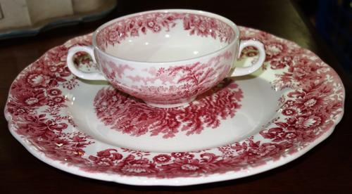 A part dinner service by Meakin in the 'Romance' pattern and sundry Worcester items. (qty)