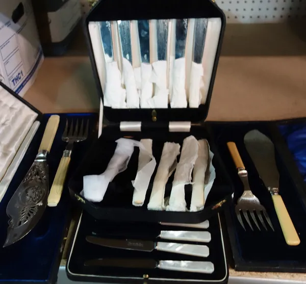 A group of cased silver-plated flatware. (qty)