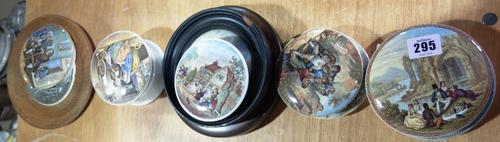 A group of ten Prattware lots including ' Youth & age', 'Dr Johnson', 'War', 'The wolf and the lamb' and others. (10)