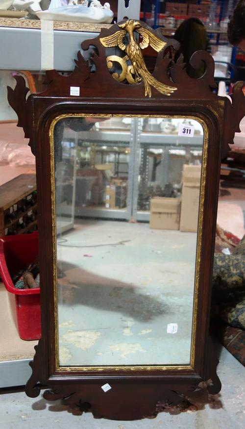 A cake stand and a George II style mirror. (2)