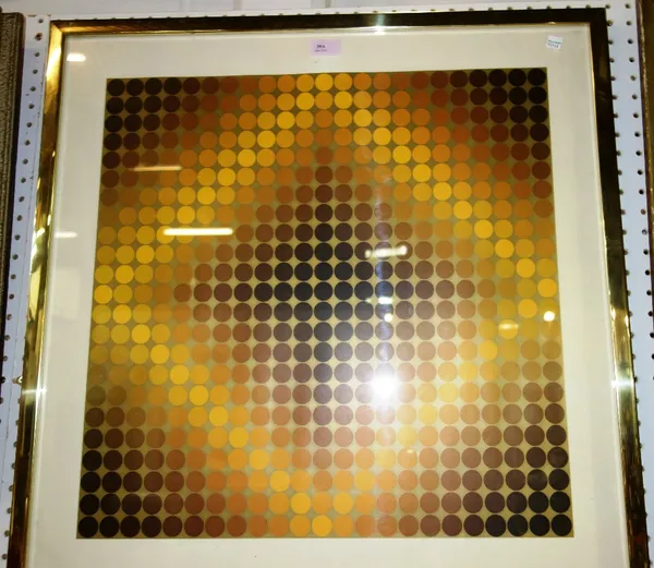 After Victor Vasarely, Untitled, colour print, unsigned.