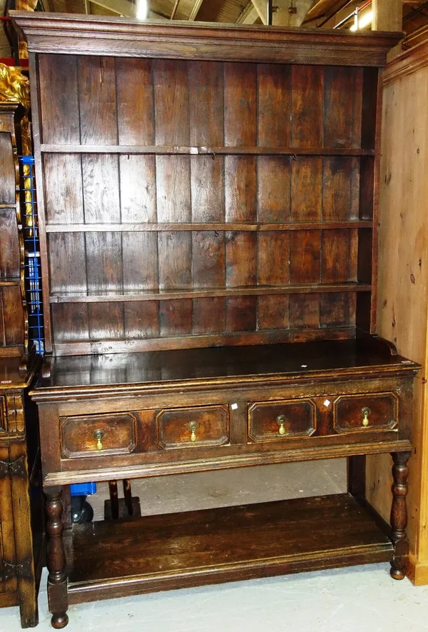 A 20th century oak dresser.