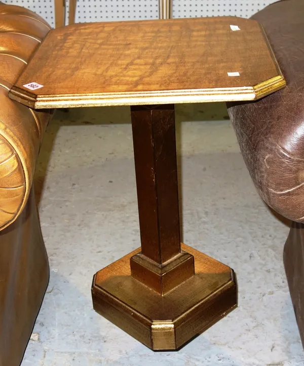 A 20th century gilt occasional table.