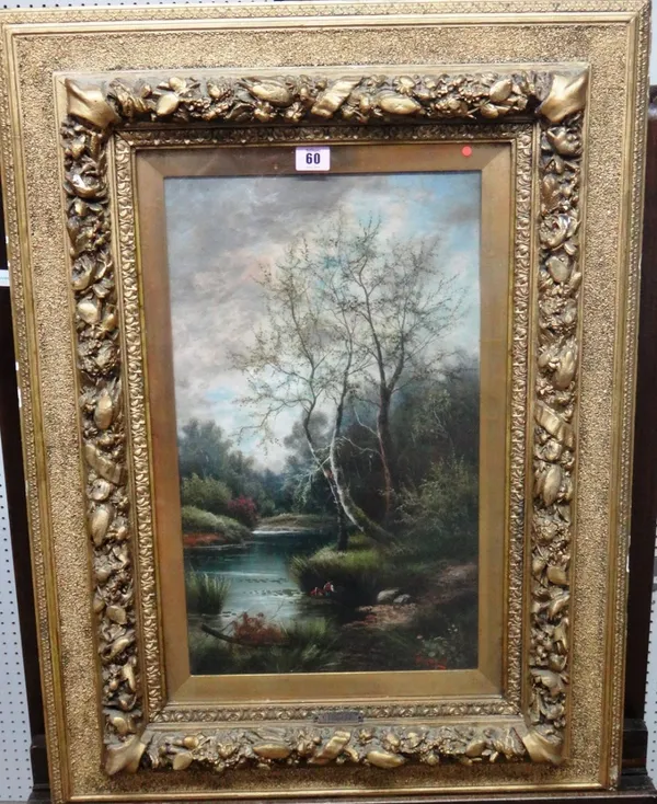 G. Haller (19th century), Wooded scene, oil on canvas, signed; together with a similar scene signed J. Owen.(2)