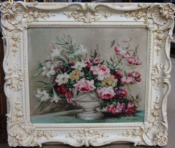 H. G. Davis (20th century), Still life of summer flowers, oil on canvas, signed.