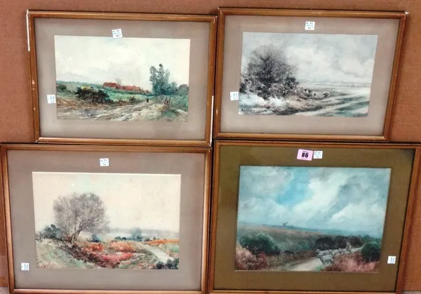 A group of nine watercolour landscapes, mostly by A. W. Newbridge.(9)