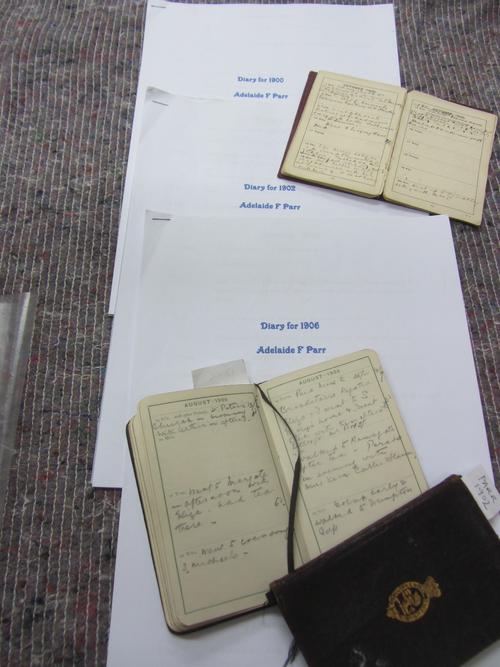 LONDON JOURNALS  - for 1900, 1902 & 1906; by Adelaide Parr (of Islington); brief entries in 3 relevant diaries.  *  somewhat prosaic North London lowe