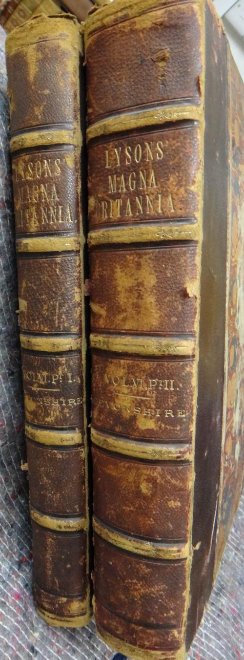 LYSONS (D.&S.)  Magna Britannia  . . .  vol. 6 (in 2 parts), Devonshire.  34 plates (including views, 4 d-page pictorial harbour plans, & a bird's-eye