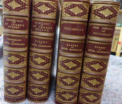 [EXTRA ILLUSTRATED]  Chancellor's memorials of St. James's Street (1922);  Dasent's History of St. James's Square  . . .  (1895);  Dasent's  Piccadill